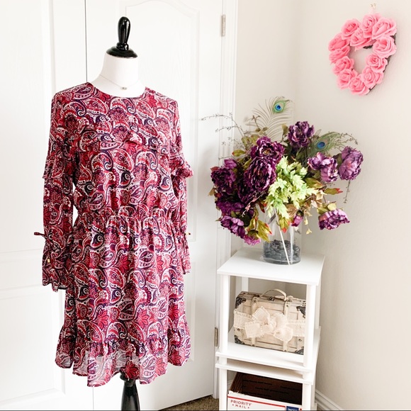 Paisley Ruffle Dress - Picture 2 of 8